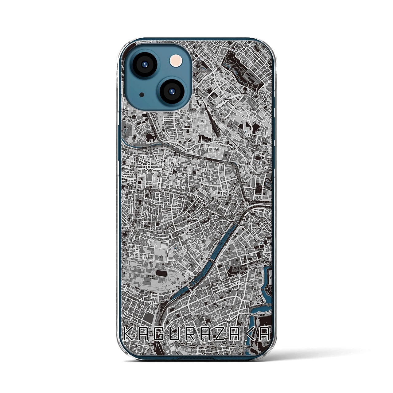 【神楽坂（東京都）】地図柄iPhoneケース（クリアタイプ）