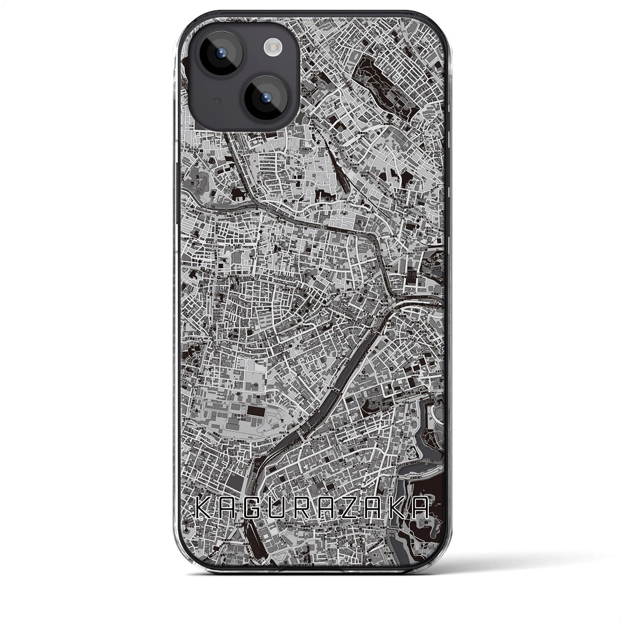 【神楽坂（東京都）】地図柄iPhoneケース（クリアタイプ）