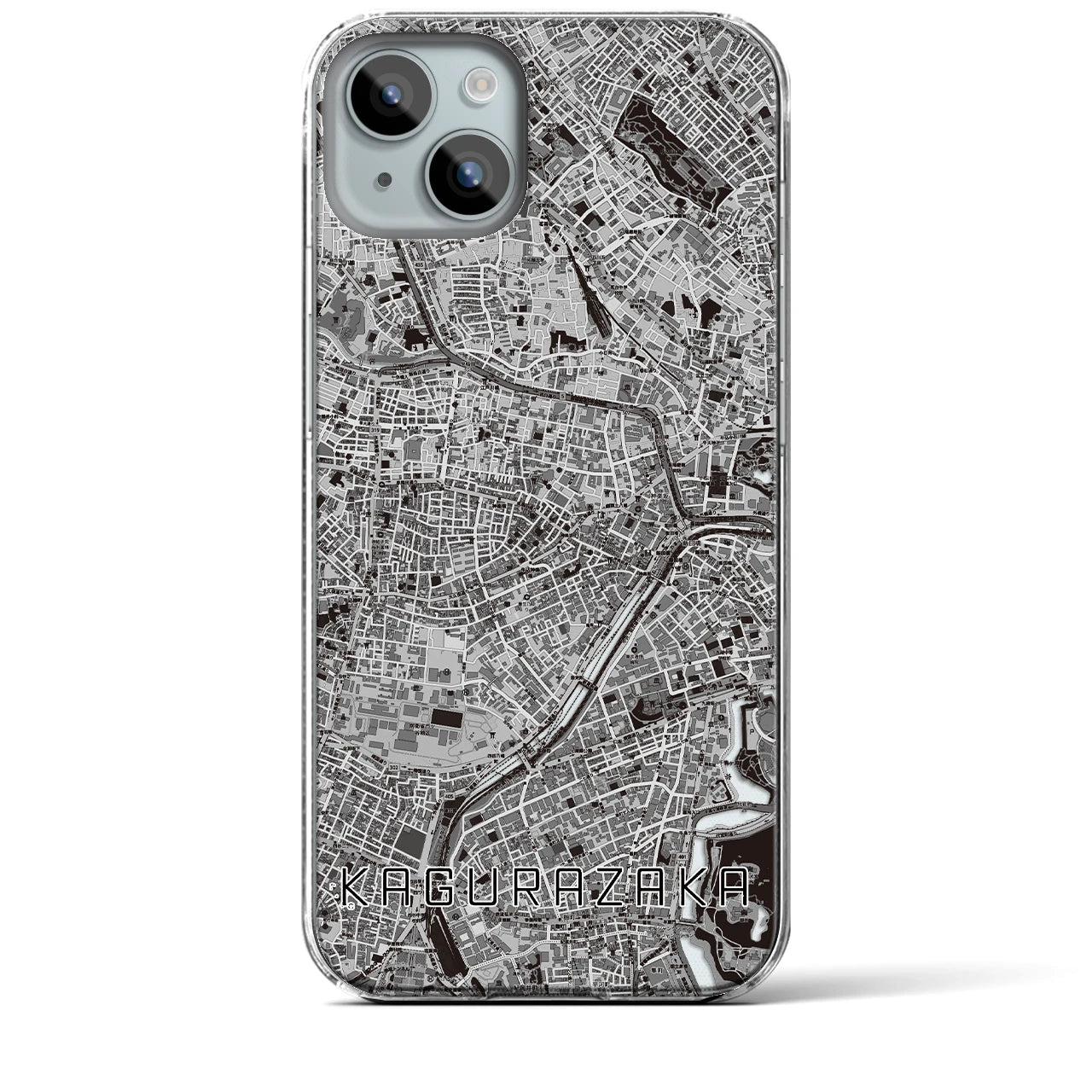 【神楽坂（東京都）】地図柄iPhoneケース（クリアタイプ）