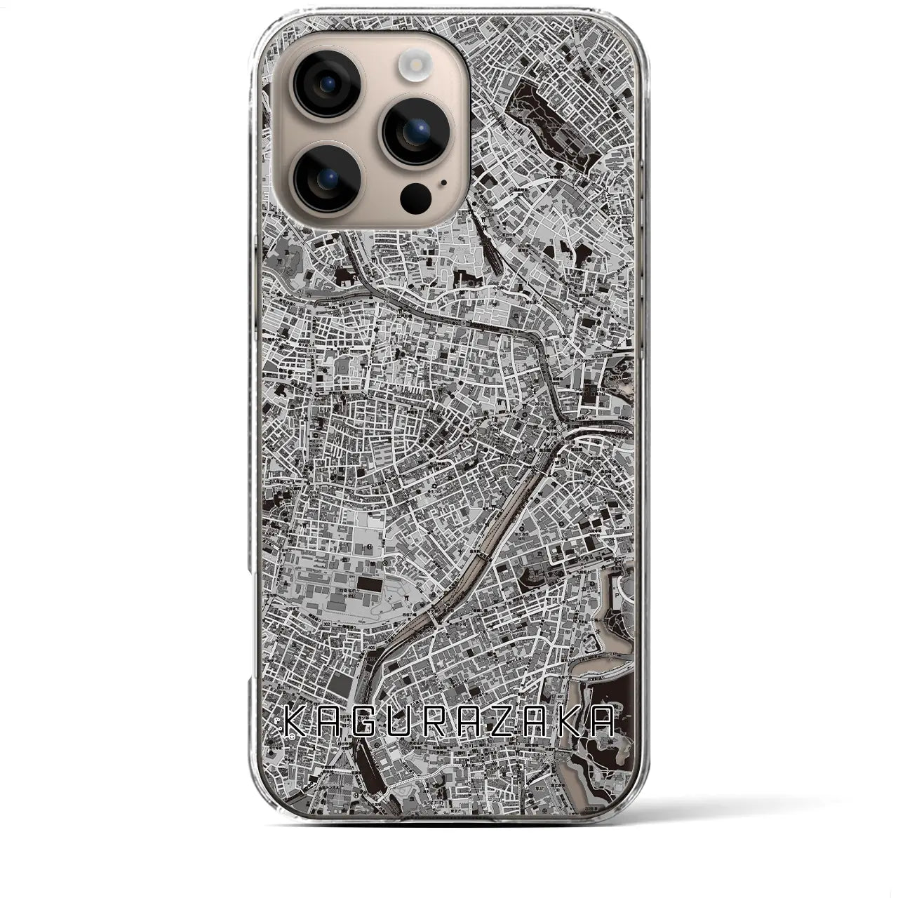 【神楽坂（東京都）】地図柄iPhoneケース（クリアタイプ）