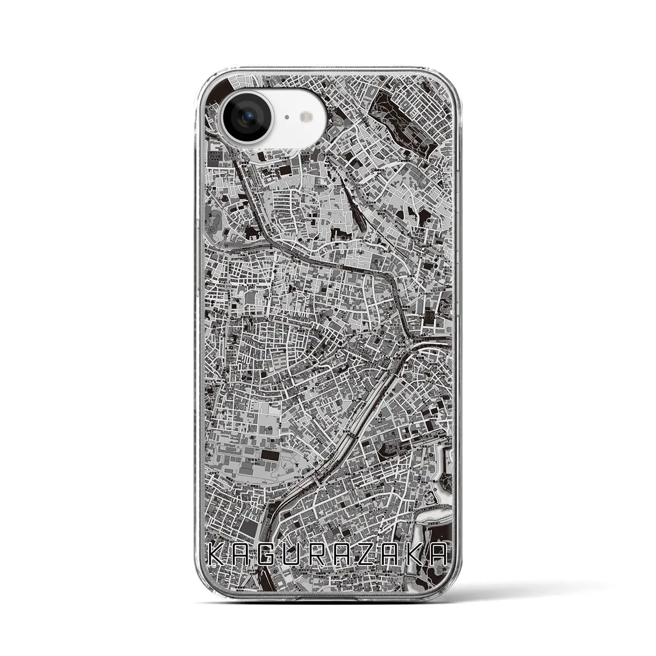 【神楽坂（東京都）】地図柄iPhoneケース（クリアタイプ）