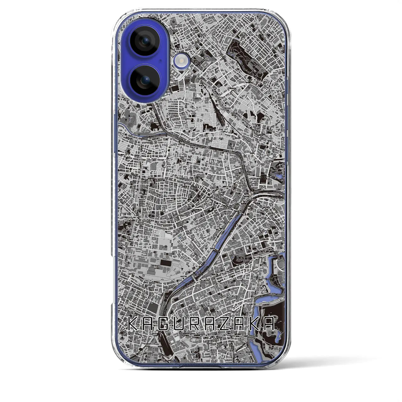 【神楽坂（東京都）】地図柄iPhoneケース（クリアタイプ）