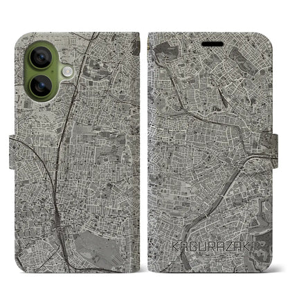 【神楽坂（東京都）】地図柄iPhoneケース（手帳タイプ）