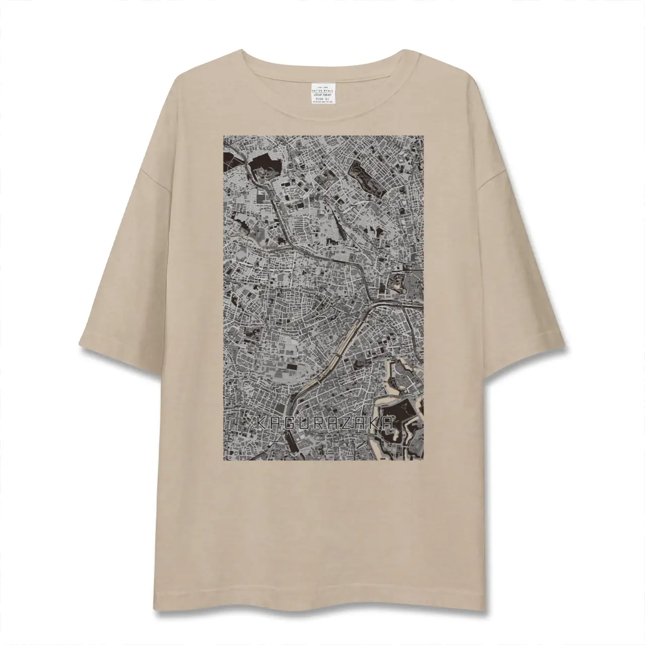 【神楽坂（東京都）】地図柄ビッグシルエットTシャツ