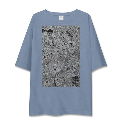 【神楽坂（東京都）】地図柄ビッグシルエットTシャツ