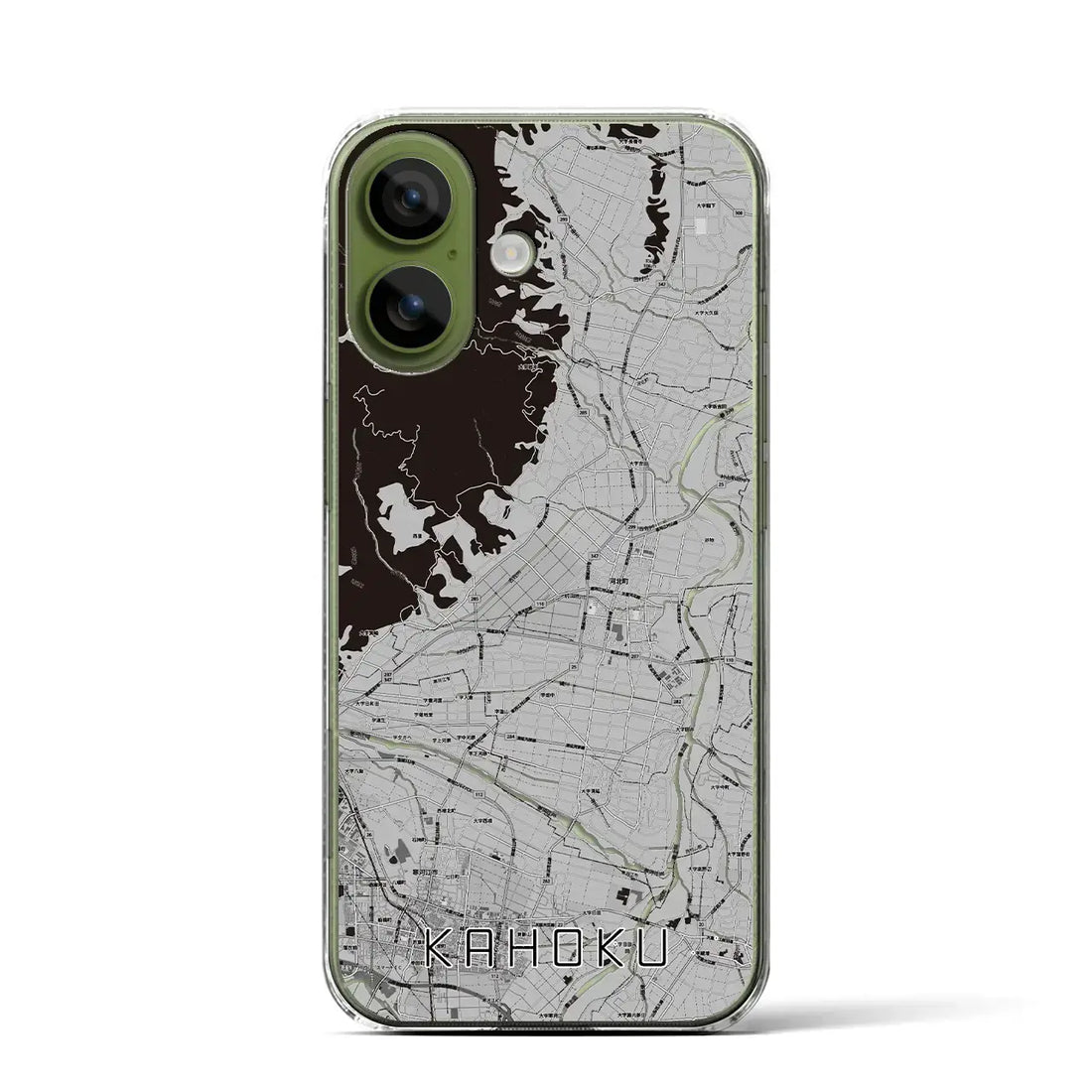 【河北（山形県）】地図柄iPhoneケース（クリアタイプ）モノトーン・iPhone 17 Pro Max 用