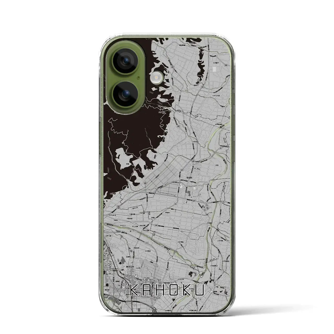 【河北（山形県）】地図柄iPhoneケース（クリアタイプ）モノトーン・iPhone 17 Pro Max 用