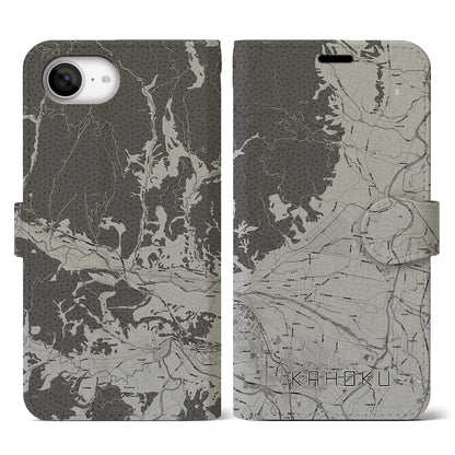 【河北（山形県）】地図柄iPhoneケース（手帳タイプ）