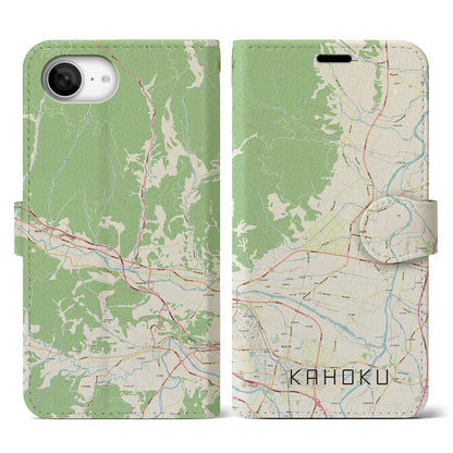 【河北（山形県）】地図柄iPhoneケース（手帳タイプ）