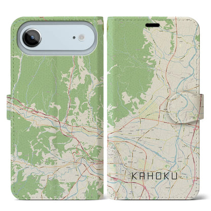 【河北（山形県）】地図柄iPhoneケース（手帳タイプ）
