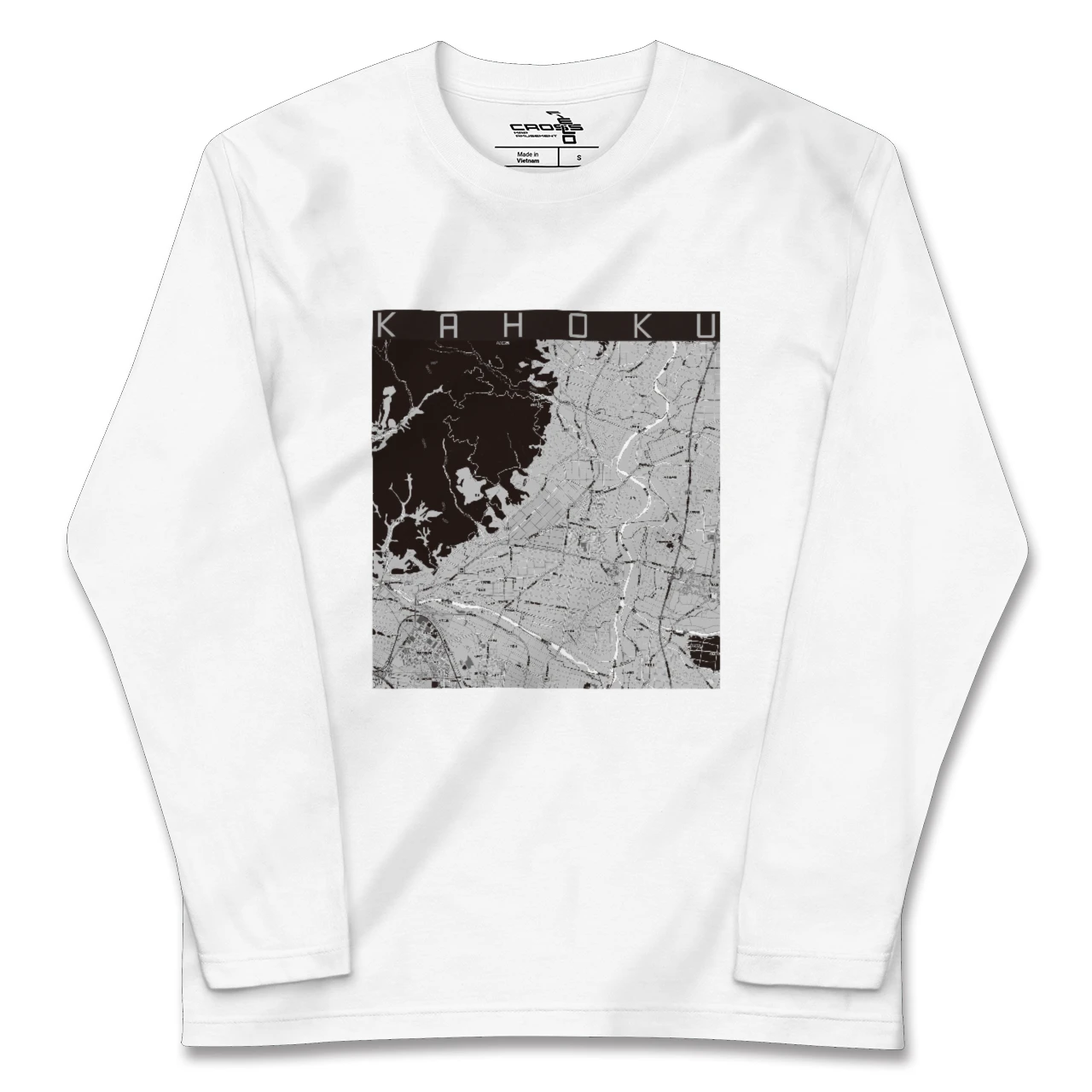 【河北（山形県）】地図柄ロングスリーブTシャツ