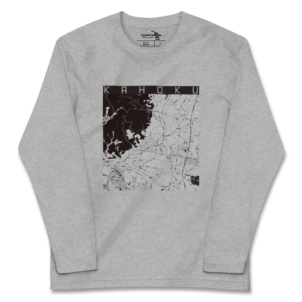 【河北（山形県）】地図柄ロングスリーブTシャツ
