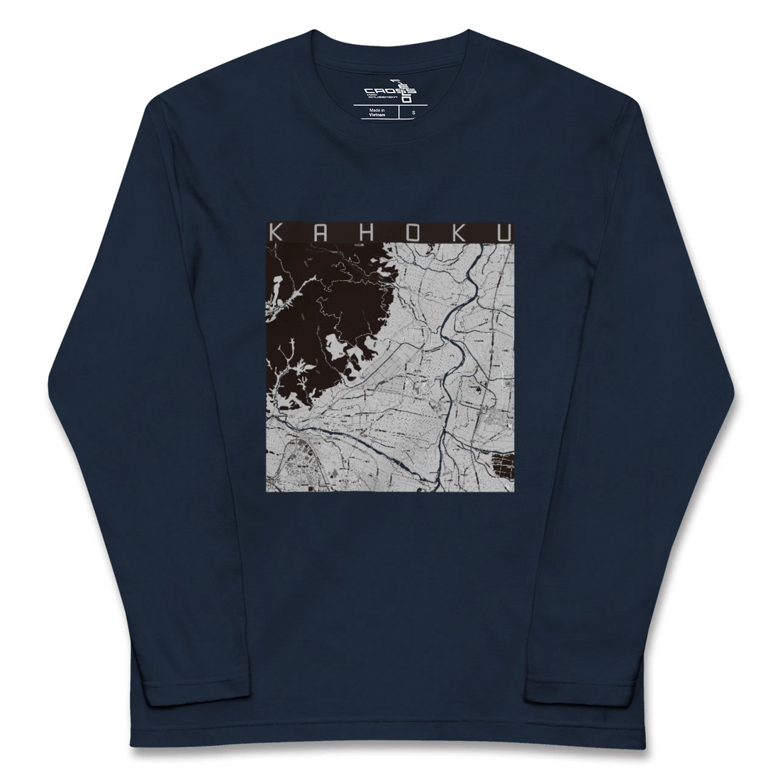 【河北（山形県）】地図柄ロングスリーブTシャツ