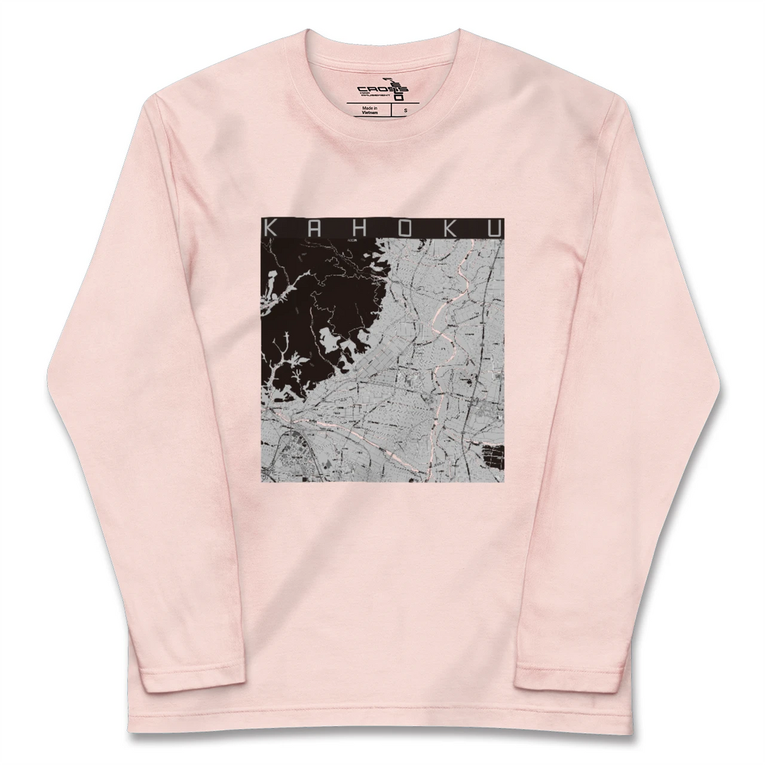 【河北（山形県）】地図柄ロングスリーブTシャツ