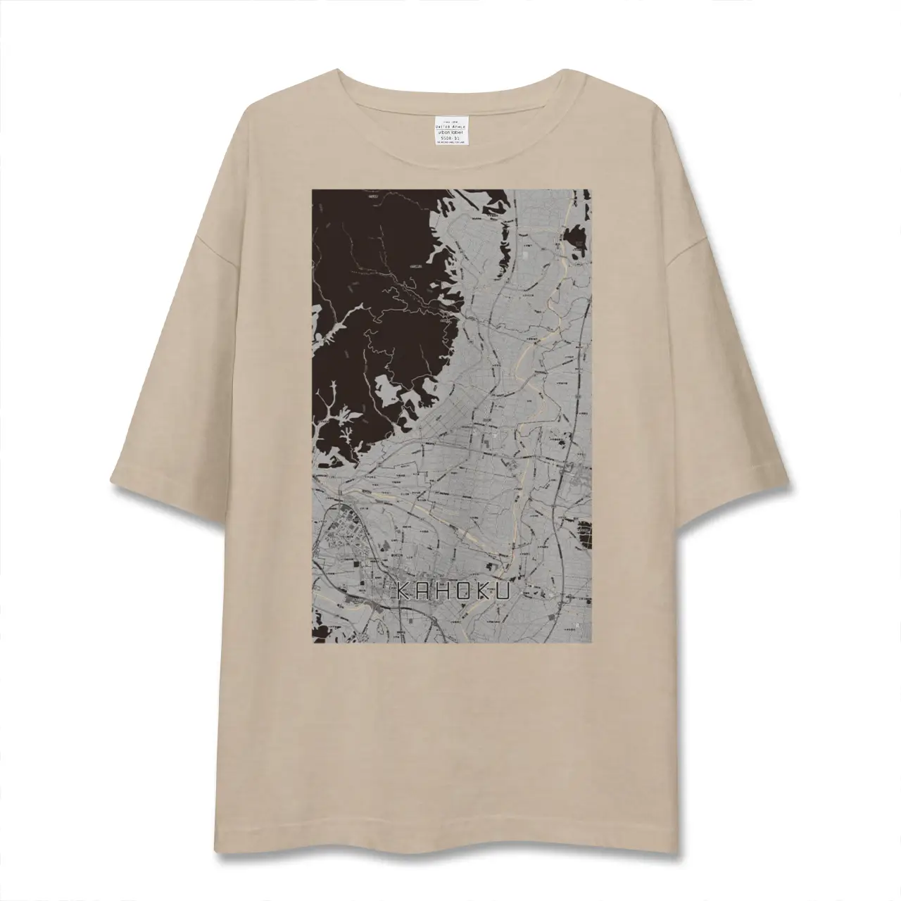 【河北（山形県）】地図柄ビッグシルエットTシャツ