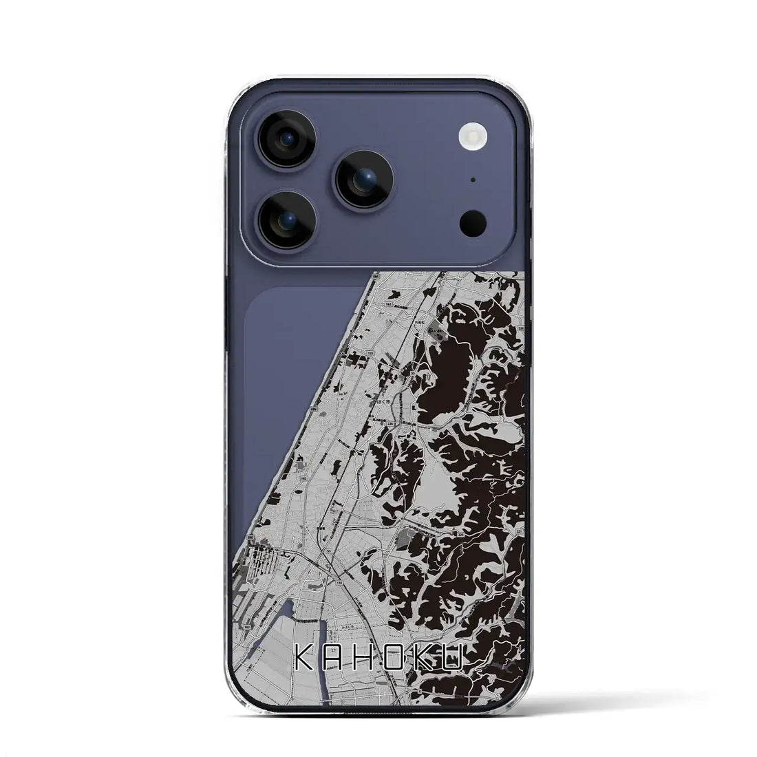 【かほく（石川県）】地図柄iPhoneケース（クリアタイプ）