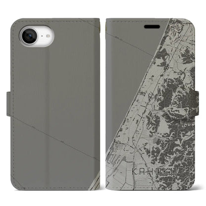 【かほく（石川県）】地図柄iPhoneケース（手帳タイプ）