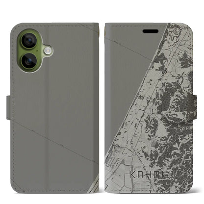 【かほく（石川県）】地図柄iPhoneケース（手帳タイプ）