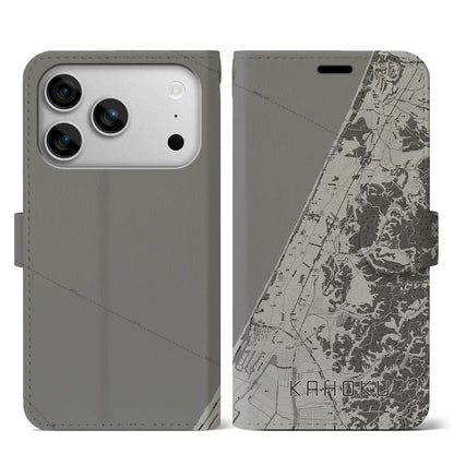 【かほく（石川県）】地図柄iPhoneケース（手帳タイプ）