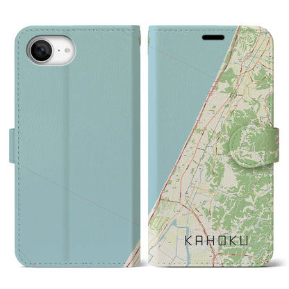 【かほく（石川県）】地図柄iPhoneケース（手帳タイプ）