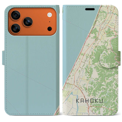 【かほく（石川県）】地図柄iPhoneケース（手帳タイプ）