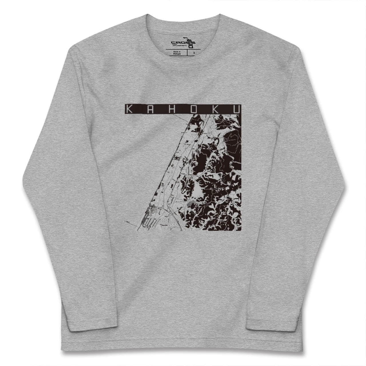 【かほく（石川県）】地図柄ロングスリーブTシャツ