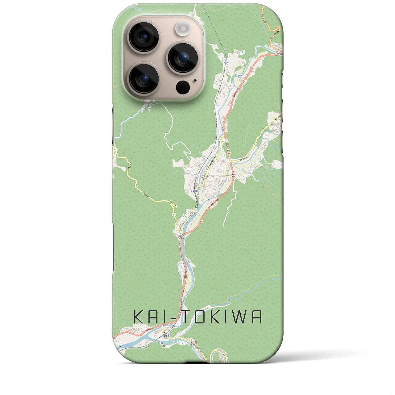 【甲斐常葉（山梨県）】地図柄iPhoneケース（バックカバータイプ）