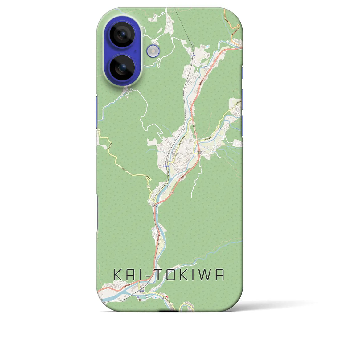 【甲斐常葉（山梨県）】地図柄iPhoneケース（バックカバータイプ）ナチュラル・iPhone 16 Pro Max 用