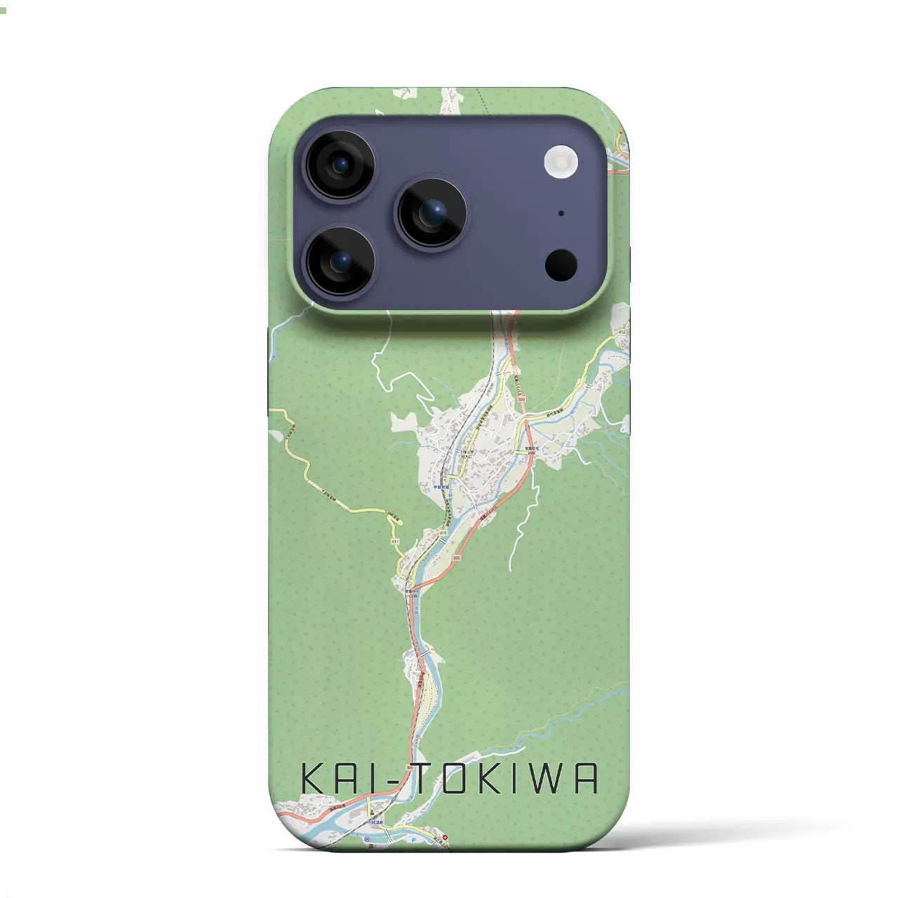 【甲斐常葉（山梨県）】地図柄iPhoneケース（バックカバータイプ）