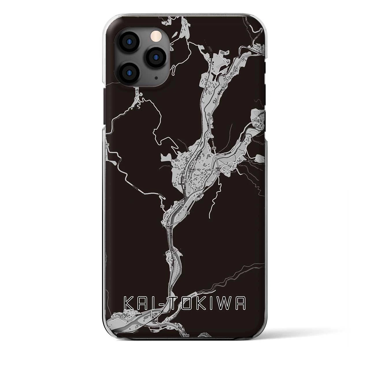 【甲斐常葉（山梨県）】地図柄iPhoneケース（クリアタイプ）