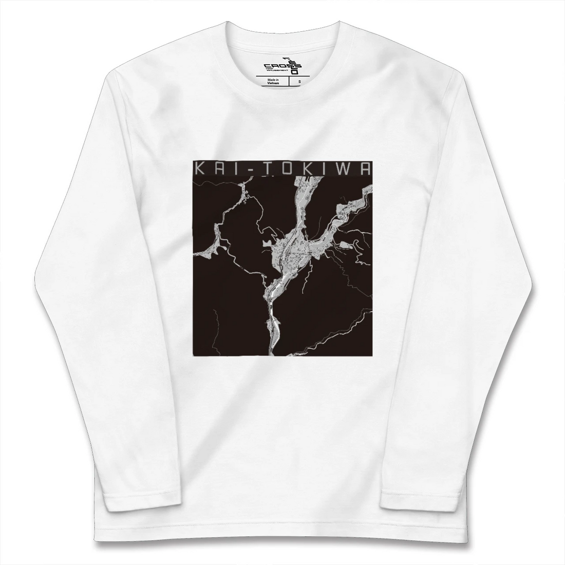 【甲斐常葉(山梨県)】地図柄ロングスリーブTシャツ