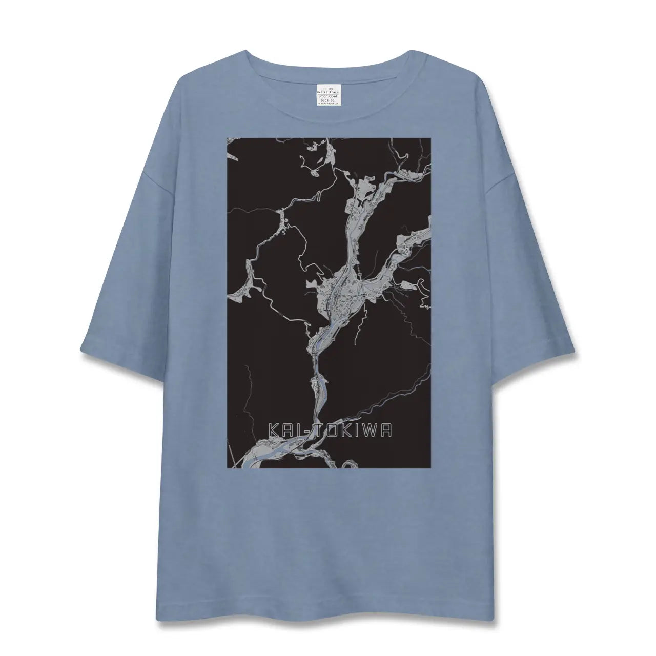 【甲斐常葉（山梨県）】地図柄ビッグシルエットTシャツ