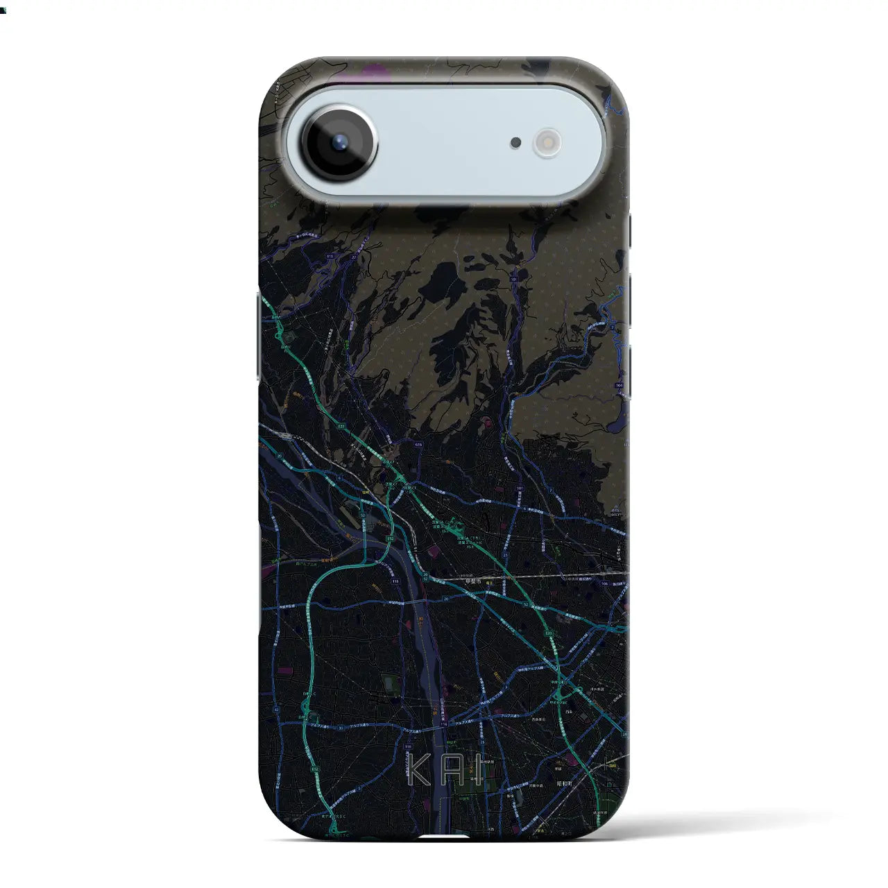 【甲斐（山梨県）】地図柄iPhoneケース（バックカバータイプ）