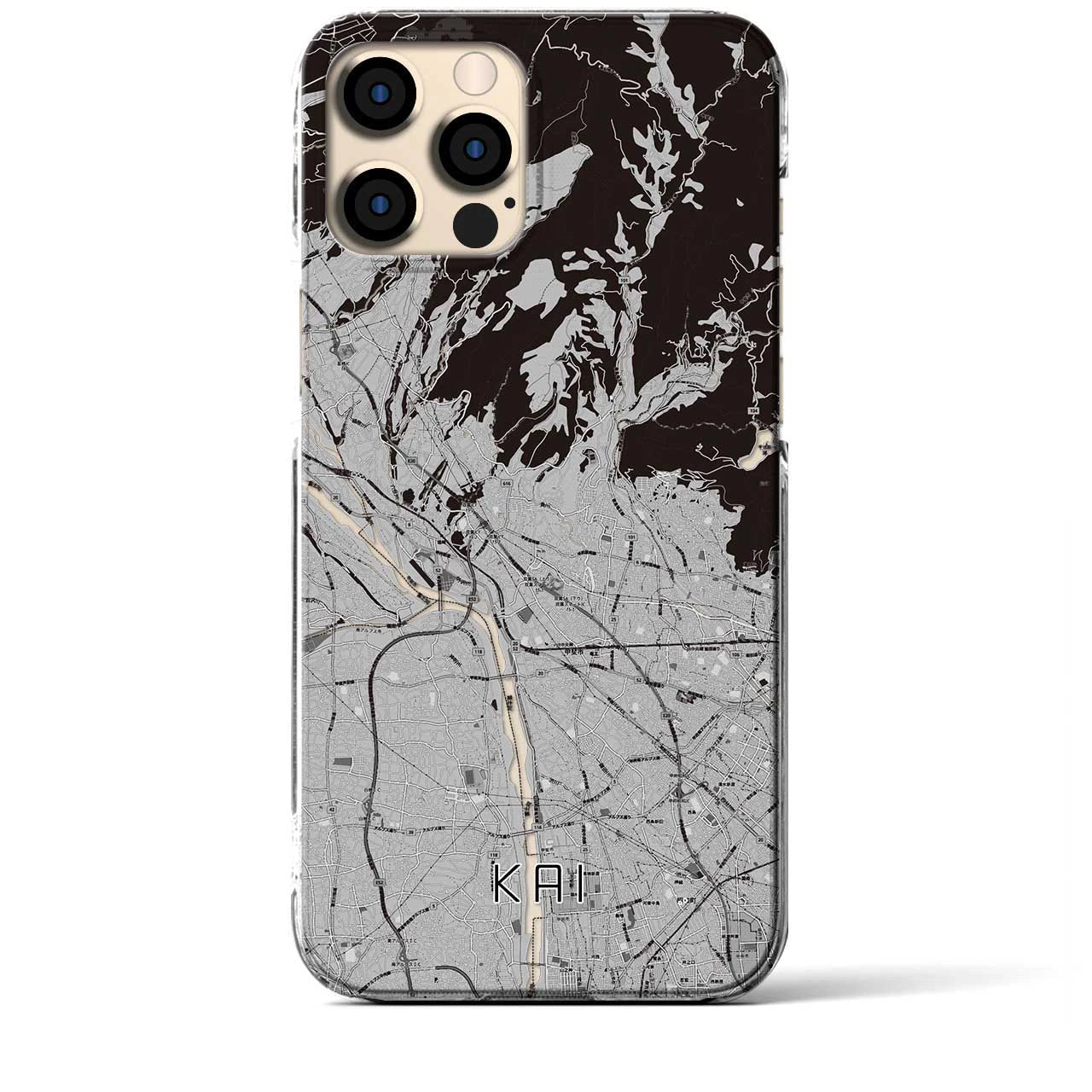 【甲斐（山梨県）】地図柄iPhoneケース（クリアタイプ）