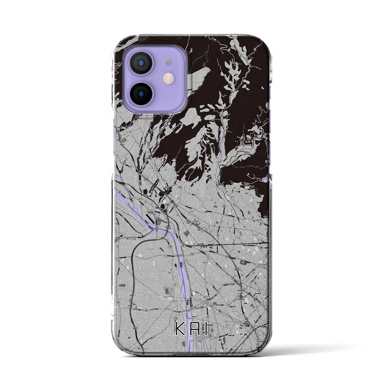 【甲斐（山梨県）】地図柄iPhoneケース（クリアタイプ）