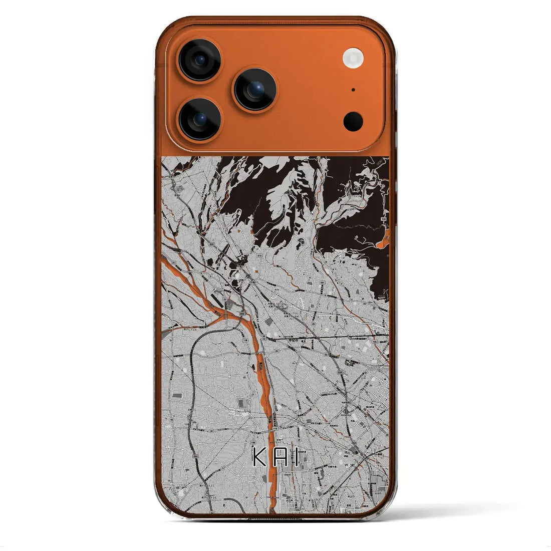 【甲斐（山梨県）】地図柄iPhoneケース（クリアタイプ）