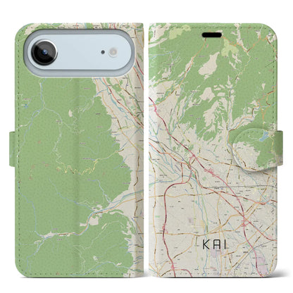 【甲斐（山梨県）】地図柄iPhoneケース（手帳タイプ）