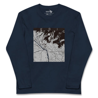【甲斐（山梨県）】地図柄ロングスリーブTシャツ