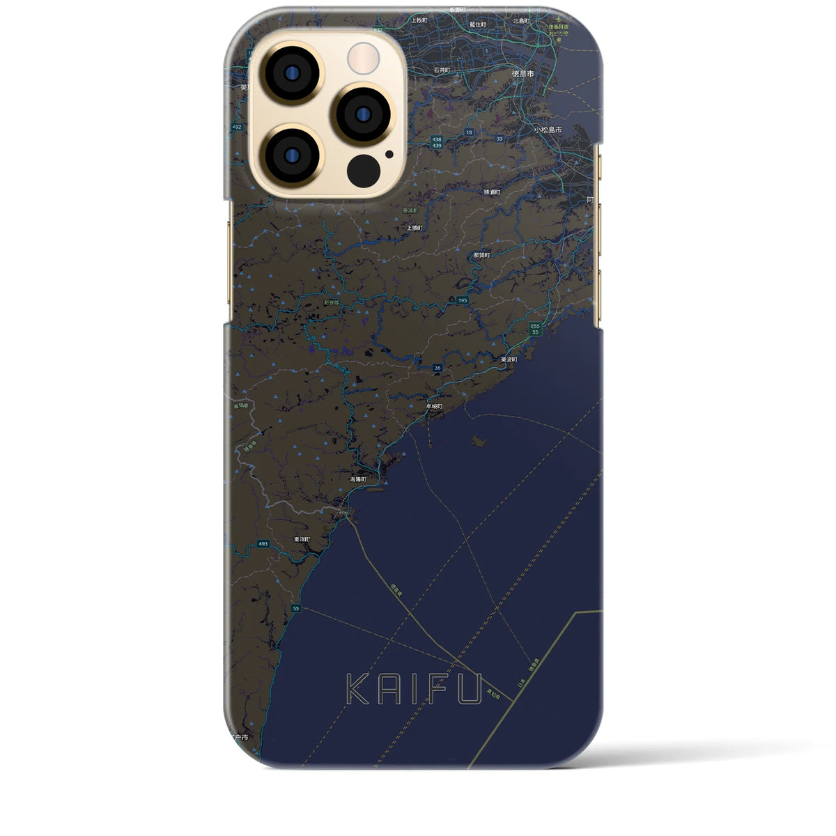 【海部（徳島県）】地図柄iPhoneケース（バックカバータイプ）