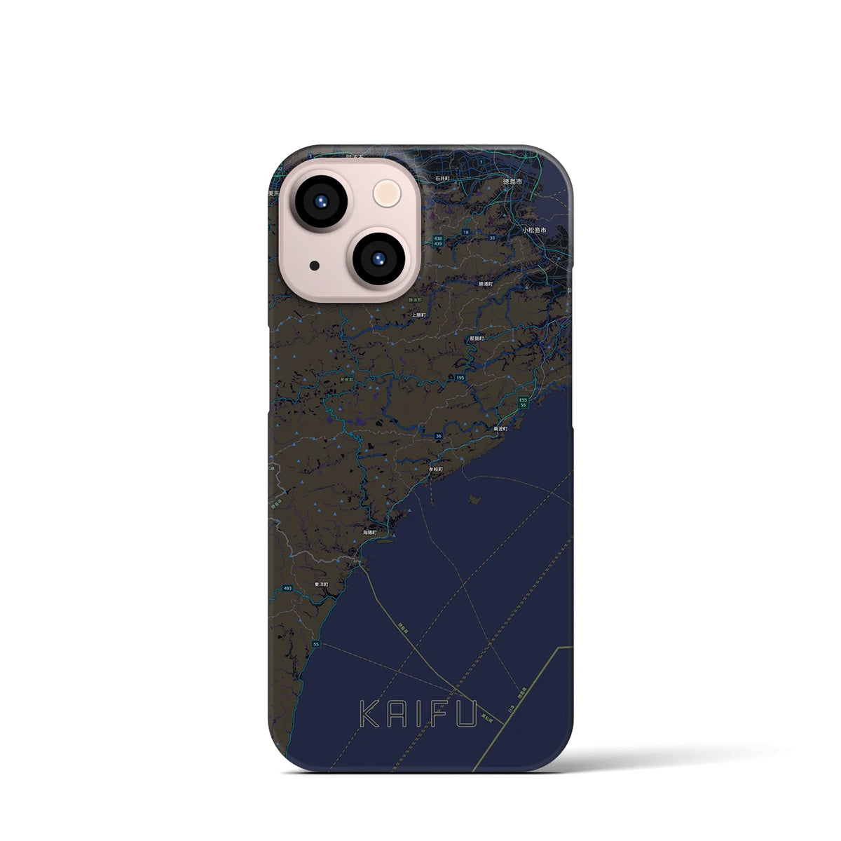 【海部（徳島県）】地図柄iPhoneケース（バックカバータイプ）