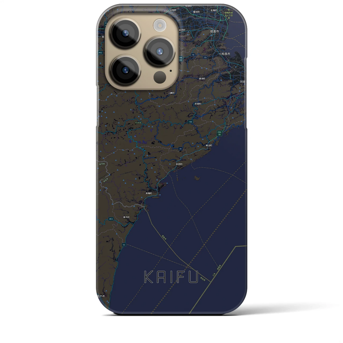 【海部（徳島県）】地図柄iPhoneケース（バックカバータイプ）