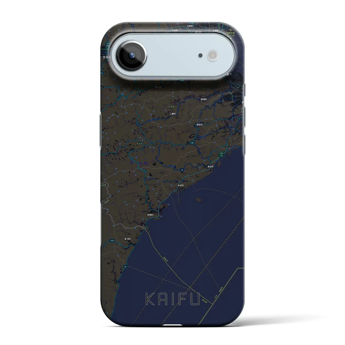 【海部（徳島県）】地図柄iPhoneケース（バックカバータイプ）