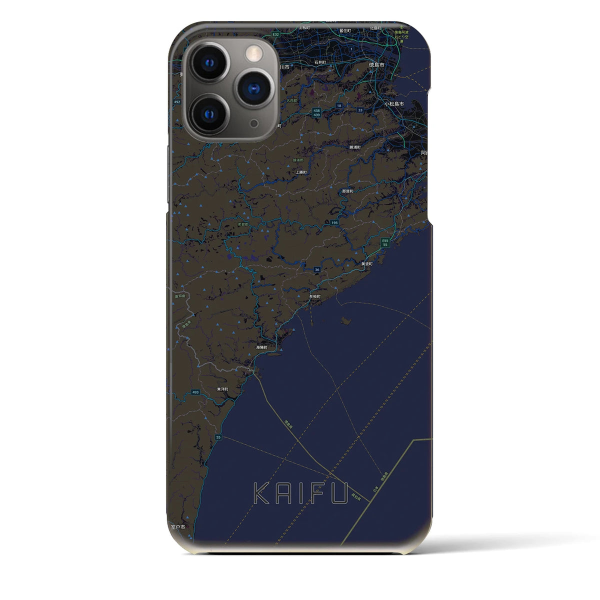 【海部（徳島県）】地図柄iPhoneケース（バックカバータイプ）