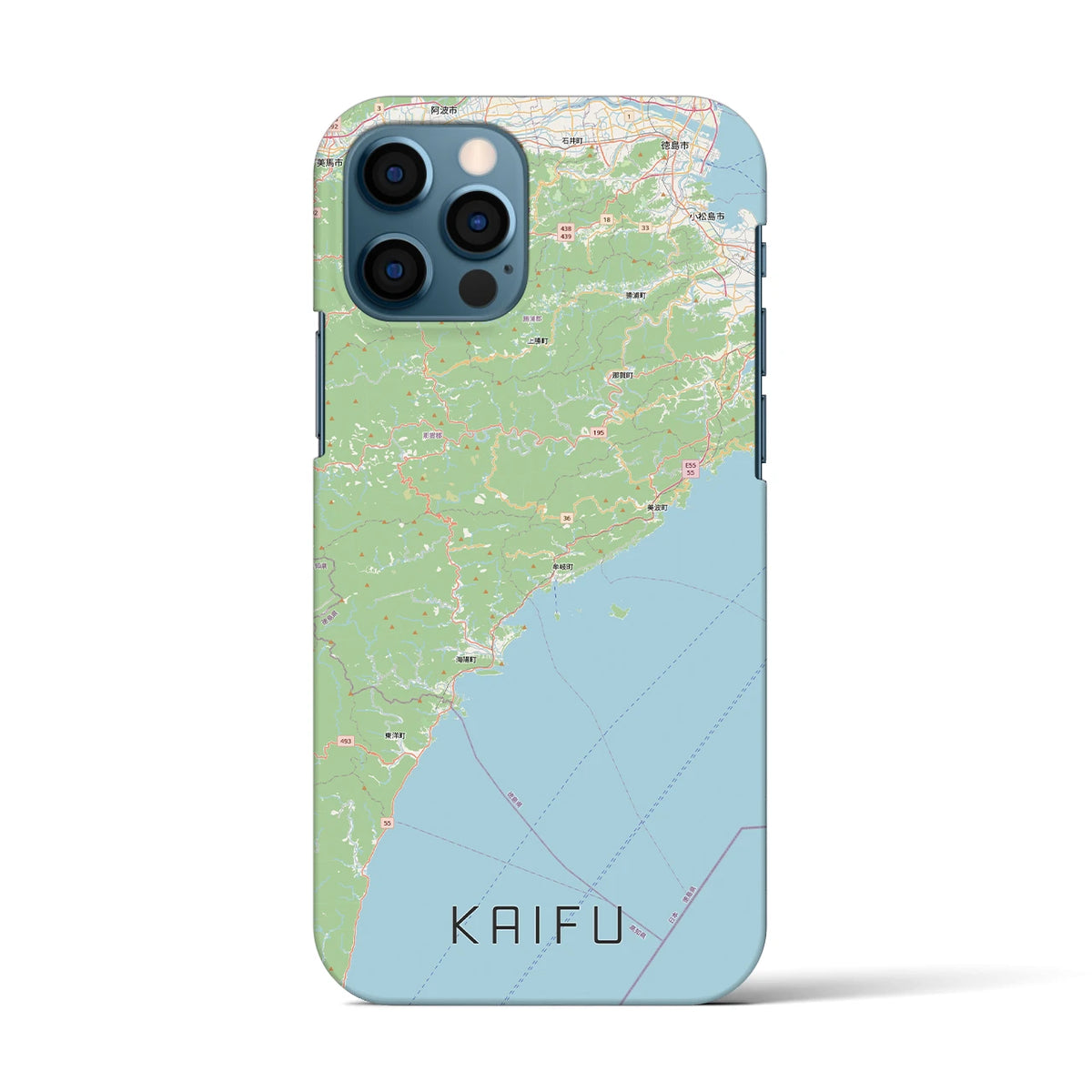 【海部（徳島県）】地図柄iPhoneケース（バックカバータイプ）