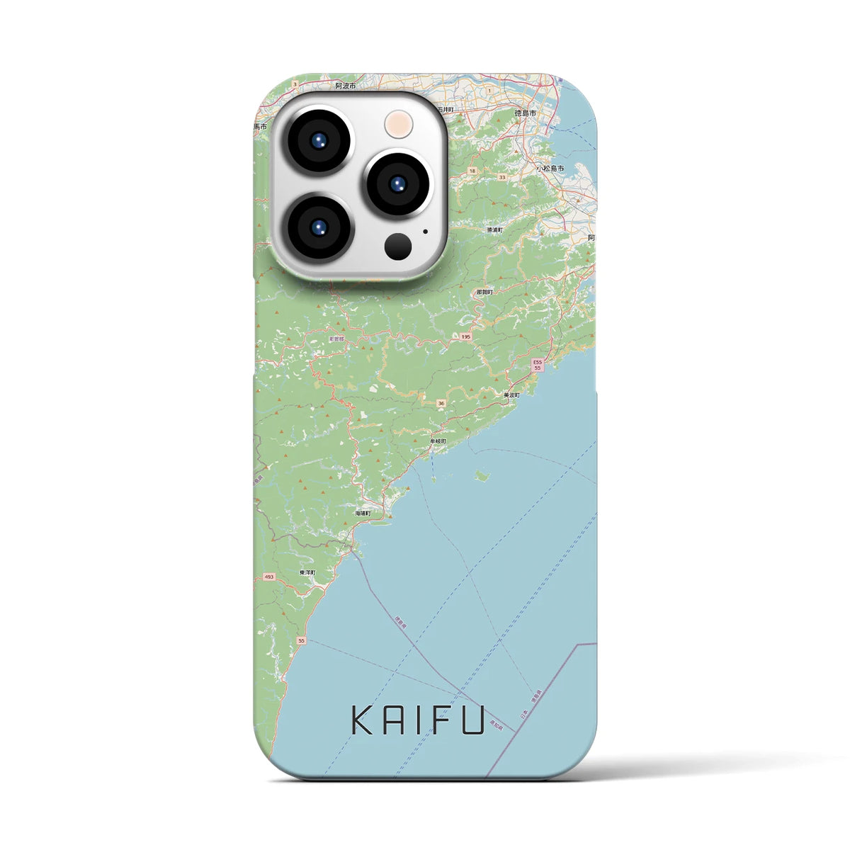 【海部（徳島県）】地図柄iPhoneケース（バックカバータイプ）