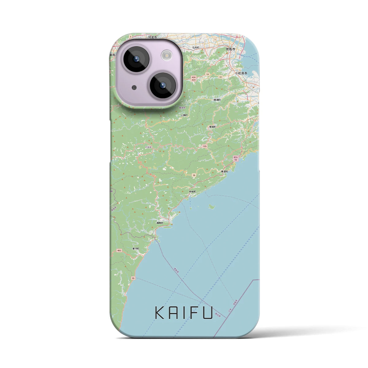 【海部（徳島県）】地図柄iPhoneケース（バックカバータイプ）