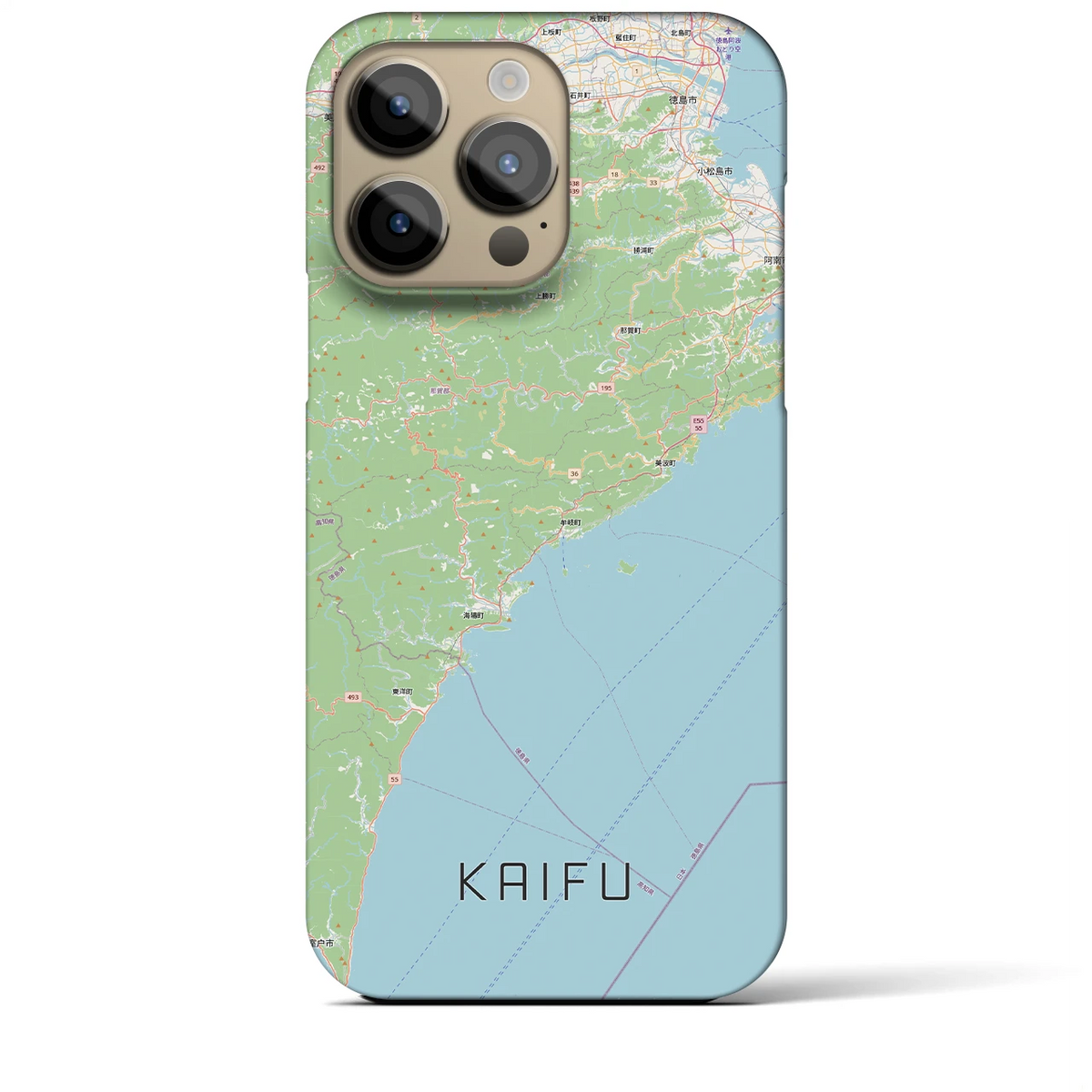 【海部（徳島県）】地図柄iPhoneケース（バックカバータイプ）
