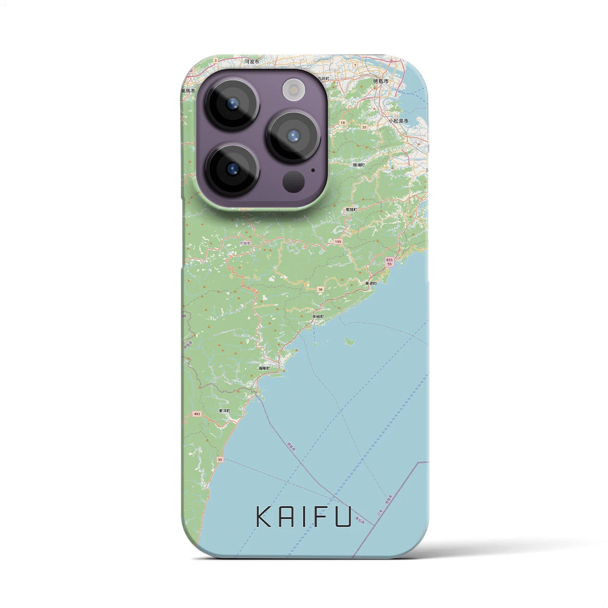 【海部（徳島県）】地図柄iPhoneケース（バックカバータイプ）