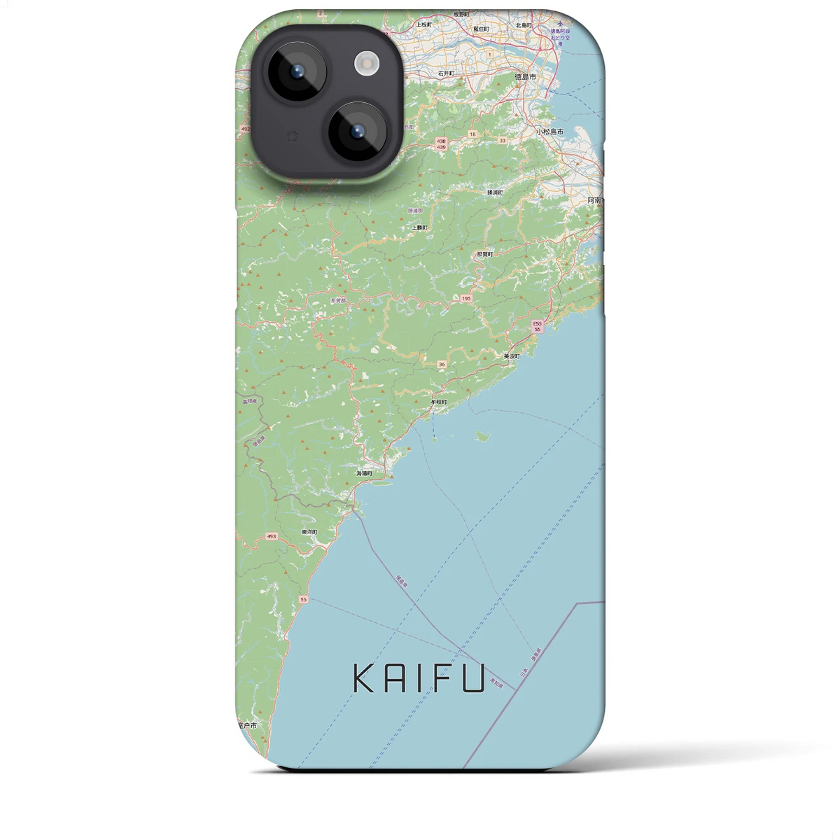 【海部（徳島県）】地図柄iPhoneケース（バックカバータイプ）