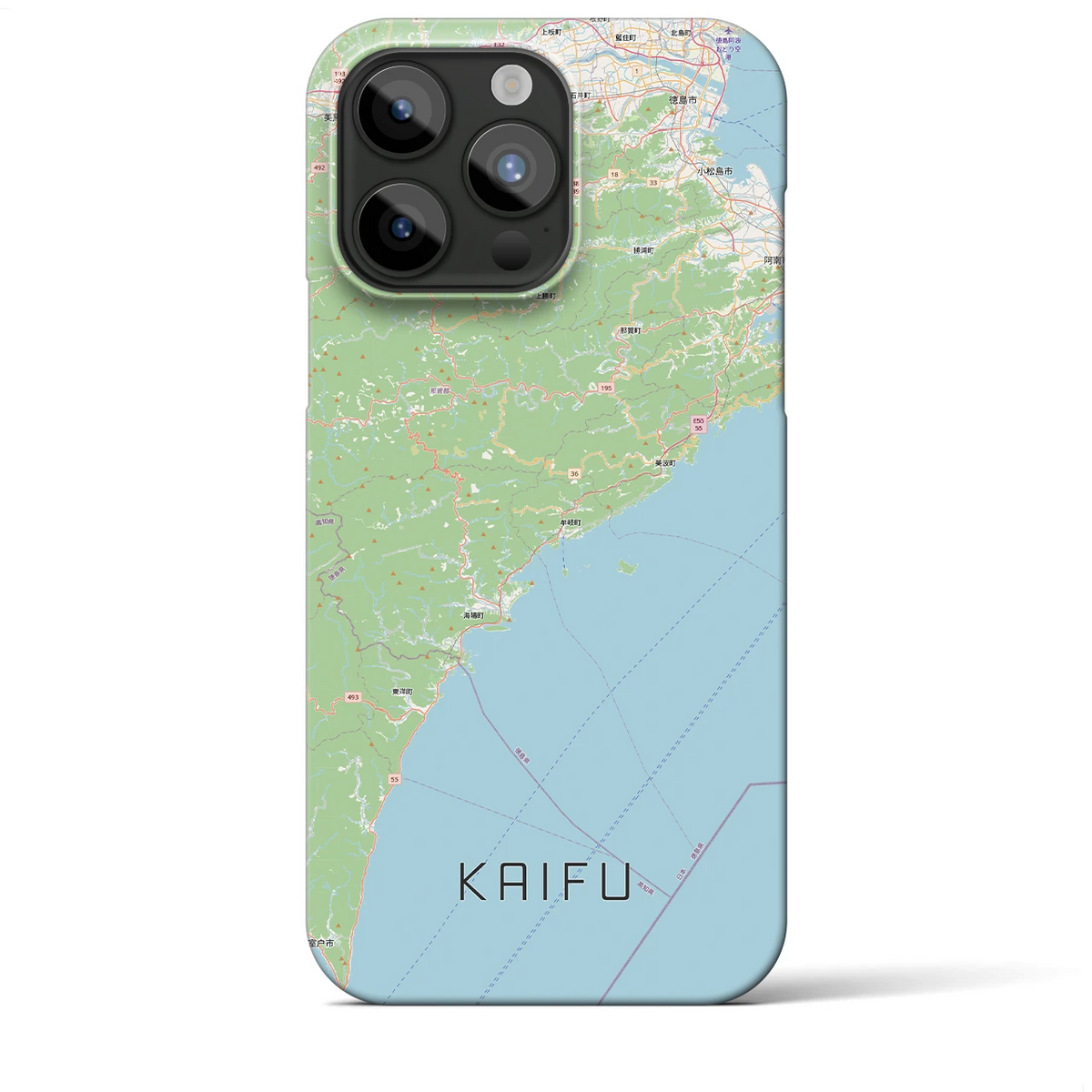 【海部（徳島県）】地図柄iPhoneケース（バックカバータイプ）